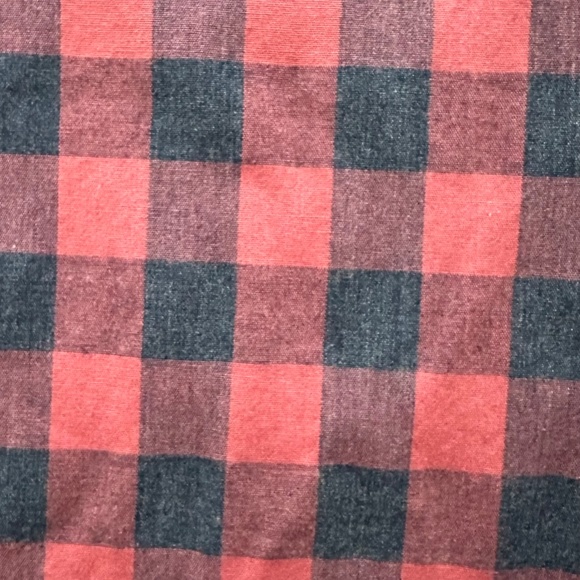 Men's Sonoma XXL Short Sleeve Salmon/Navy Plaid Casual Button Down Shirt - Picture 2 of 3